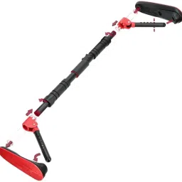 GREEYA Pull up bar for home - 70 to 90 cm Adjustable Door Pull Up Bar Without Screw Anti-skid Grip Hanging Bar Rod Exercise Bar (Black+Red) image 5