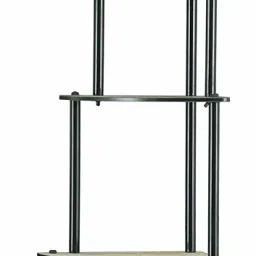 Jewelry -Space-Saving 5-Tier Wooden Corner Shelf | Brown MDF Floor Stand for Living Room, Bedroom, Office | Multipurpose Display Rack for Books, Plants & Home Décor image 4