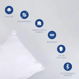 Zinnia Comfort Soft Microfiber Pillow | White | Basic Size 41 x 61 CM | Pack of 4 image 5