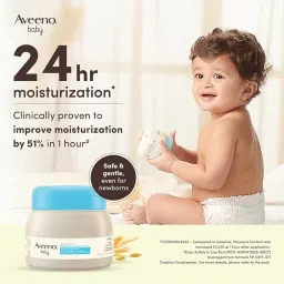 Aveeno Baby Daily Moisture Hydrating Facial Gel (Cream) 60g I Ultra-light | 24 hours moisturisation Face cream | Triple oat extract & avocado oil I Paediatrician recommended image 4