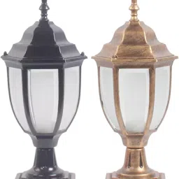 CALANDIS Outdoor Pillar Lights Modern Column Head Lampshade for Garden Driveway Porch Black | Birdhouses | Outdoor Lighting image 1