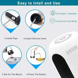 AKSH Automatic Stainless Steel Pipe Oil Dispenser Pump for 15 Litre/Kg Tin, Fast Continuous Flow image 4