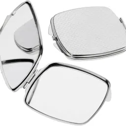 SECRET DESIRE Fashion Womens 2Pcs Square Round Metal Folding Compact Travel Pocket Beauty Makeup Mirror Set|Makeup|Makeup Tools & Accessories|Makeup Mirrors image 5