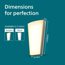 PHILIPS 12W 3 Colours in 1 Decorative Wall Light | Neos Gold Scene Switch Wall Light for Decoration | Colour : Tunable White, Pack of 1 image 2