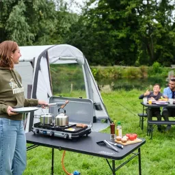 Coleman Pack-Away 4 Person Folding All-in-One Steel Table & Chair | Compact & Foldable Set for Camping, Picnic, Garden, Outdoor & Indoor Use image 5