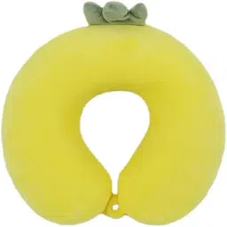 bunvox BUNVOX™ Kids Travel Pillow, Cute Micro Fiber Neck Pillow, Soft Adjustable Airplane, Car, Train, Home Use Pillow for Chin Support, Headrest and Sleeping (Design 11 Got Pineapple) image 3