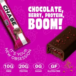 Chase Protein Bar 20g Protein – Low Sugar, High Fibre, Healthy Snack Bar for Weight Loss & Muscle Gain, 65g (Pack Of 6, Assorted) image 4