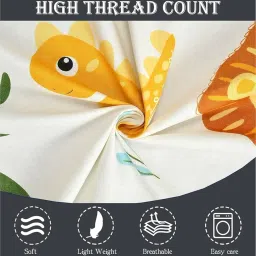 Single Bed Cartoon Printed Blankets for Kids | Dohar for Kid Boys & Girls | Glace Cotton Soft Children Comforters | Summer & Winter Blankets (60x90 Inches) (Lion White) image 3