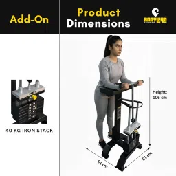 Bodylean Fitness Wrist Curl & Forearm Strength Machine | Commercial Wrist Flexor Trainer with Adjustable Iron Weight Stack | Targets Forearm Muscles, Grip Power & Wrist Stability image 3