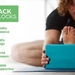 RUNMAY High Density Foam Yoga Block Brick Set of 2 for Improve Strength, Aid Balance, and Flexibility/Yoga Blocks Set Of 2, Yoga Brick, Gym Accessories (Muiti Colour) image 5