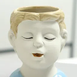 MERISHOPP 2Pcs Cute Succulent Pots Ceramic Planter Small Succulent Pot with Drainage image 4