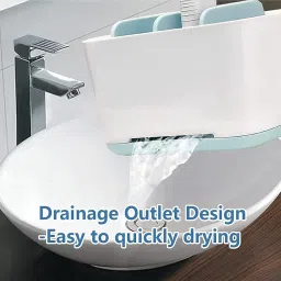 Plastic Toothbrush & Razor Holder for Bathroom – Wall Mounted Shaving Kit, Toothpaste & Cosmetics Organizer | No Drill Brush Stand & Toiletries Caddy | Bathroom Accessories (Sky Blue) image 5