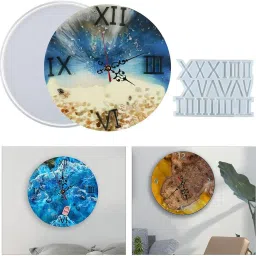 Aadyacrafts Silicone Mould Clock with Roman Number JSM2 image 2