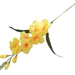 MERISHOPP 4xArtificial Gladiolus Flower Vivid Artificial Flower for Home Office Festival Yellow image 2