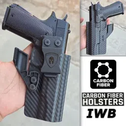 Inside Carry Carbon-Fiber IWB Warriorland Concealed Carry Holster, Inside Waistband Design for 1911 Model Pistols image 2