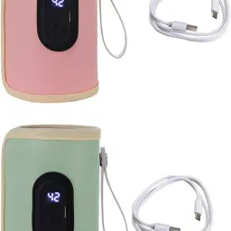 Portable Bottle Warmer Milk Breast Milk Bottle Heater for Business Trip Home Green image 3