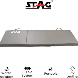 STAG Multi-Purpose Foldable Fitness MAT 180 CM X 60 CM X 30 MM | Use as Tumbling mat, Gymnastics mat, Crash pad | Thick Foam | for Both Men and Women image 1