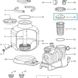 TRENDIVIBE Pool Pump Lid High Performance Pool Pump Strainer Lid for P07019 Sand Filter image 2