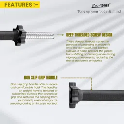 Protoner 20 Kgs PVC Weight with 3 Rods image 3
