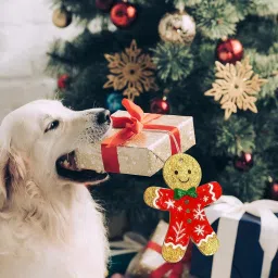 IIE Large Size 7 inch Wooden Christmas Gingerbread Man Ornaments to Paint 5 PCS, DIY Blank Cutouts Unfinished Wood Ornament for Home Crafts Hanging Christmas Decorations Winter (Gingerbread Man) image 5