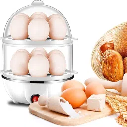 KAYORA Double Layer Egg Boiler Electric Automatic Off 2 Layer 14 Egg Poacher for Steaming, Cooking, Boiling and Frying (Multicolour, 350 Watts) image 3