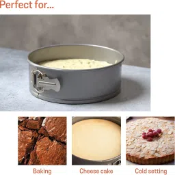 Meyer Bakemaster Steel Non-Stick Springform Cake Tin/Pan (20 cm, Grey) image 2