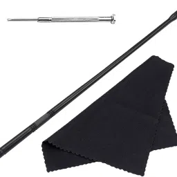 ATORSE Flute Cleaning Kit Cleaning Rod Stick Flute Polishing Cloth Trumpet Cleaner image 2