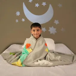 Yellow Bee Dino Blanket for Kids, Multi, 100 * 140 cm image 4