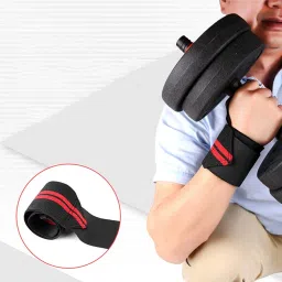 JAZZY PEARLS® Wrist Wraps Weightlifting Women Uni for Weight Bearing Strain Working Out Red-Sporting Goods-Fitness Running & Yoga-Strength Training-Gloves Straps & Hooks-1 Wrist Wrap for Weightlifting image 5