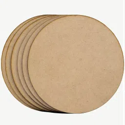 AJANTA ROYAL Unfinished Pine MDF 2.5mm Thick Round Board for Art and Craft for Resin Art, Lipan Art, Mandala Art, Pyrography, Painting (10 in.X 10 in.)(Qty-6) image 4