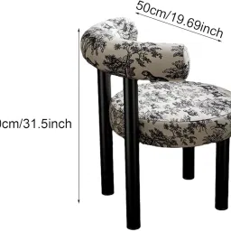 Meadawgs®& Vanity Chair Stable Decoration Comfortable for Apartment Living Room Bedroom Black Leg|Home & Garden | Furniture | Chairs image 1