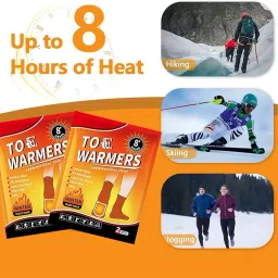 YPTC Toe Warmers Air Activated Heat Packs, 8 Hours Duration, Ultra Thin Winter Warmers, 2 Pieces, Safe for Outdoor Activities image 4