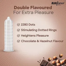 Manforce Condoms - Pack of 10 Condoms (Chocolate+Hazelnut) image 2