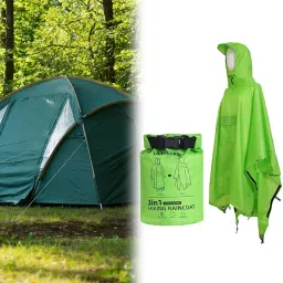 MERISHOPP Raincoat Waterproof Water Resistant Rain Coat for Riding Backpacking Fishing | Camping Cookware Set | Camping Utensils image 5