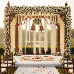 Lotus Mogra Flower Strings for Home Decor Mandir Wedding Office Wall & Door Decoration Festive & Event Backdrop Décor Item (37.3 cm Each) (10) image 2