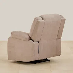 Home Centre 1 Seater Cairo Fabric Recliner| Fabric Recliner| (Beige) |2 Year Warranty image 4
