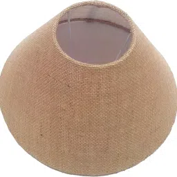 RDC 10" Round Sand Brown Jute Lamp Shade for Table Lamp (E27 Holder Ring) image 1