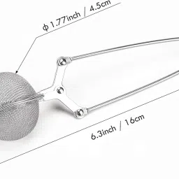 Tea Strainers for Loose Tea, JEXCULL 4 Pack Tea Infuser with Handle Fine Mesh Tea Ball Filter Tea Diffusers Steeper for Loose Leaf Tea, Spices, Seasonings image 2