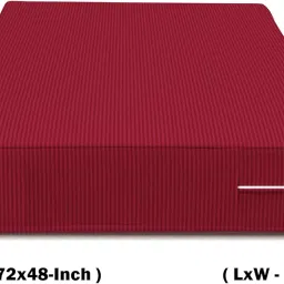 Amazon Brand - Umi Premium Cotton 220TC 72 x 48 x 8 Luxury Diwan Size Mattress Cover Protector with Zip/Chain|Provides All Around Protection - 1 pc Multicolor (Maroon, 72 x 48 x 8) image 3