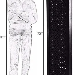 Home & Goods International Foldable Wooden Room Divider Partition – Stylish Privacy Screen for Home, Office, Studio, Salon - Kangra Badrun, White (6 Panel) image 1