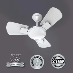 Havells Enticer 600mm Decorative, Dust Resistant, High Power in Low Voltage (HPLV), High Speed Ceiling Fan (Pearl White Chrome) image 4