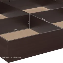Amazon Brand - Solimo Canes Engineered Wood King Bed with Box Storage (Wenge Finish) image 3