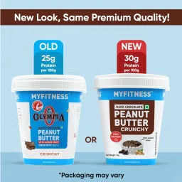 MYFITNESS Peanut Butter High Protein Dark Chocolate Spread Crunchy 1kg | Added Whey Protein | 30g Protein for Muscle Building | 7g Fiber | Pre & Post-Workout Snacks | Cholesterol Free | Zero Trans Fat image 2