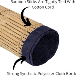 Bamboo Chick Blind/Curtain for Outdoor Balcony/Window (Beige, 4 Feet Width X 9 Feet Height) image 3