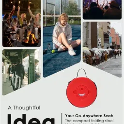 Spisces 18-inch Heavy Duty Collapsible Stool - 800 lbs Capacity, 2.6 lbs Lightweight Portable Folding Stool for Camping, Travel, Music Festivals and Other Outdoor Events image 5