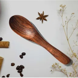 Handcrafted Wooden Measuring Spoons, Traditional Design, Set of 10, Brown image 3