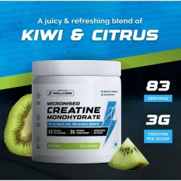 Wellcore - Pure Micronised Creatine Monohydrate | Kiwi Kick (307g, 83 Servings) | Rapid Absorption | Enhanced Muscle Strength & Power | Fast Recovery | Increased Muscle Mass image 3