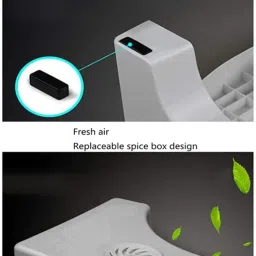 Foldable Step Stool - Portable Plastic Squat Stool for Potty Training Kids & Adults for Western Toilet,Bathroom,Anti-Slip & Anti-Constipation Foot Stool with Air Freshner Slot image 3