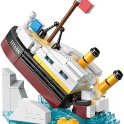 Xiza Creative DIY Cruise Boat Building Blocks | Plastic Model Ship Assembly Toy | Educational Construction Set for Kids & Adults image 1