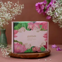 Festive Indulgence 6 Item Diwali Gift Box | Gur Chana, Roasted Peanuts, Almonds, Decorative Diya with Holder, Shadow Ganesh Diya & Greeting Card image 2